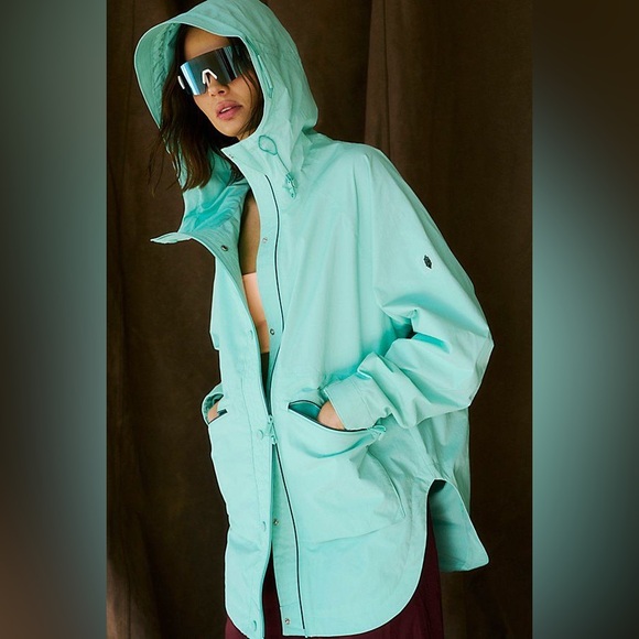 FP Movement by Free People Jackets & Blazers - FP Movement Singin’ in the rain packable jacket in hot turquoise
